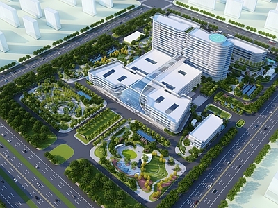 现代美式办公景观 治愈 现代 医院