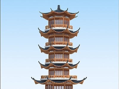 现代中国式古塔