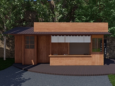现代复古餐饮建筑 咖啡馆