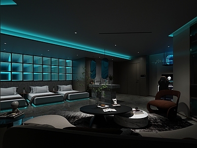 现代轻奢电竞房 现代电竞酒店 游戏房