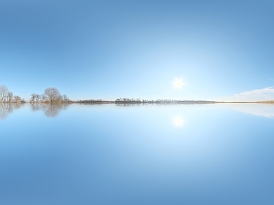 现代天空HDR 8k户外 晴朗冬日树林 低日有云hdr 白天晴天晴朗 少云蓝天hdr