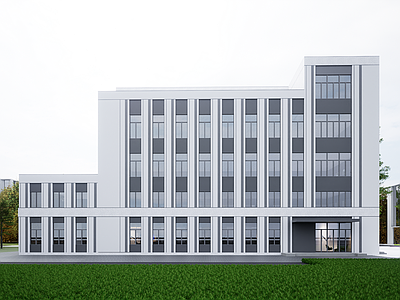 现代厂房 现代厂房 现代工业厂房 多层厂房 厂房建筑 现代简约厂房