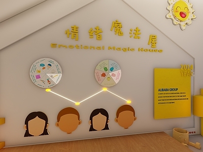 现代简约幼儿园内部 幼儿园情绪屋