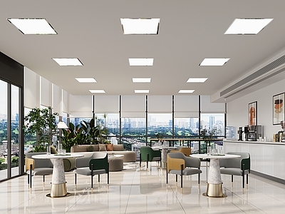 现代简约休息区 现代 办公休闲区