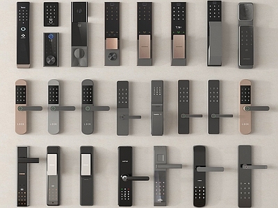 锁 钥匙 现代指纹锁 智能锁 密码锁