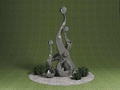 现代艺术装置 景观 端景 抽象雕塑 艺术雕塑 景观小品