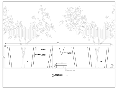 现代廊架 异形廊架 施工图