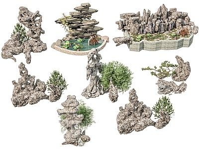 现代石头 新中式庭院石头 庭院小品 石头景观太湖石 珊瑚石石头造景