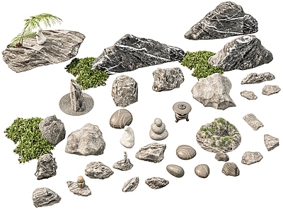 现代石头 新中式庭院石头 枯山水庭院小品 石头景观太湖石 珊瑚石石头造景 条石碎石岩石
