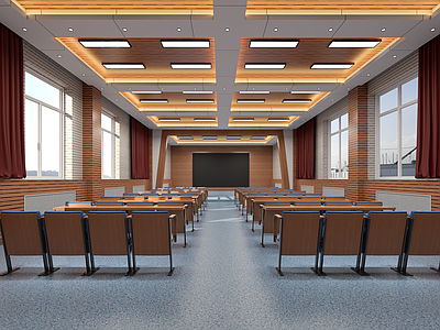 新中式现代教室 多功能教室 多媒体教室