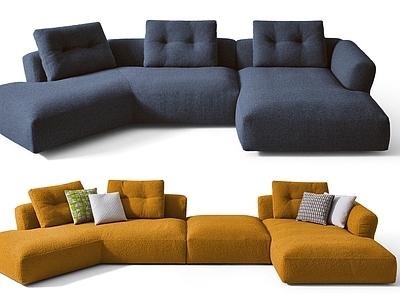 复古中古多人沙发 多人沙发 cassina