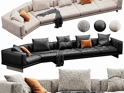 现代多人沙发 Minotti 现代多人沙发