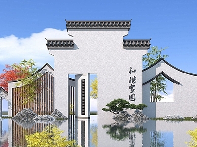 中式景墙