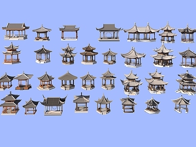 中式新中式古建 亭子