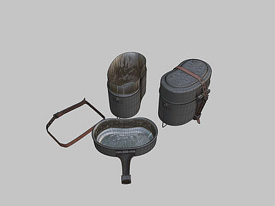 军事器材 生活用品 器具 餐具 铝合金碗 铁皮碗