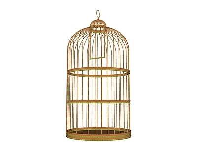 现代其他小品 木制手提鸟笼