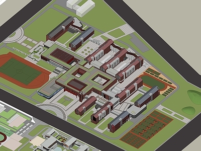 现代学校建筑 教学楼学校