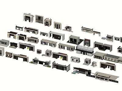 现代多层住宅 居住区门头