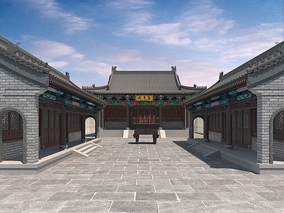 中古古建 中式古建寺庙 古