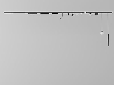现代极简格栅灯 轨道灯 格栅灯 泛光灯