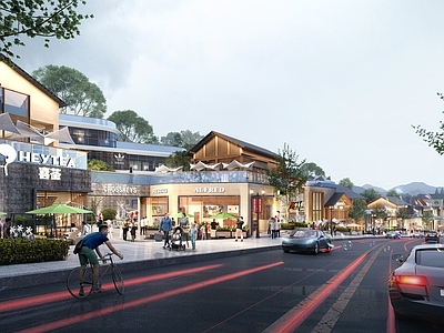 现代新中式商业街 商业街