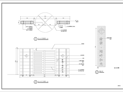 示范区景观 人行门 门禁 人行门禁 人行侧门 施工图