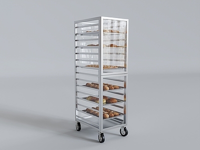 现代甜品面包店 面包店推车 烘焙店后厨设备 厨房推车 面包店 面包货架