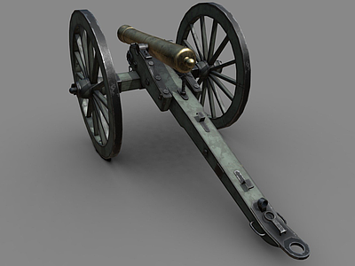 军事器材 武器 枪炮 防空炮 人力车炮 野战炮