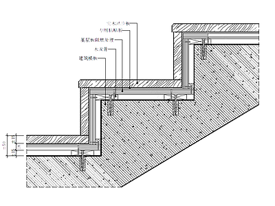 木地板 木地板踏步节点图 施工图
