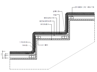 地毯节点 地毯踏步节点图 施工图