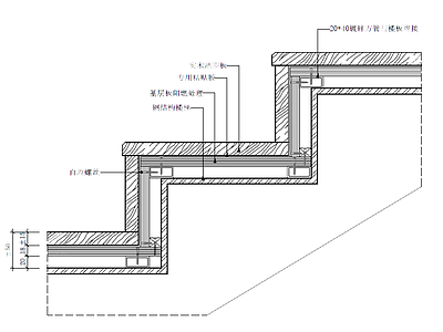 木地板 木地板踏步节点图 施工图