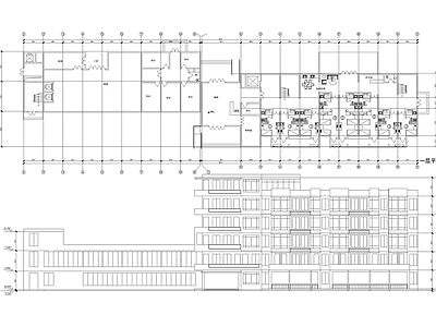 养老院 六层敬老院疗养院 住宅办公厨房餐厅 活动空间护士站 施工图