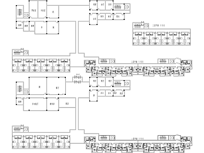 养老院 三层敬老院建筑 平面图 施工图