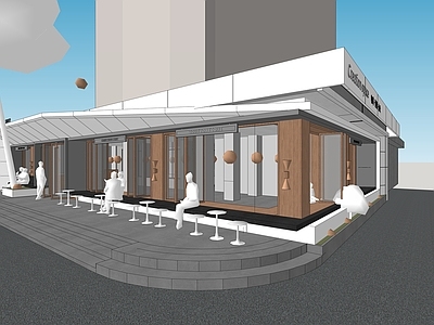 现代餐饮建筑 咖啡厅 网红