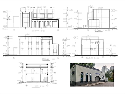 现代公厕 环卫工人活动房 城市驿站建筑 社区公厕建筑 公园公共卫生间 施工图