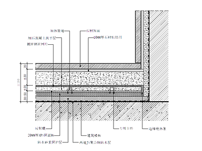 地面综合节点 地暖地坪节点图 施工图