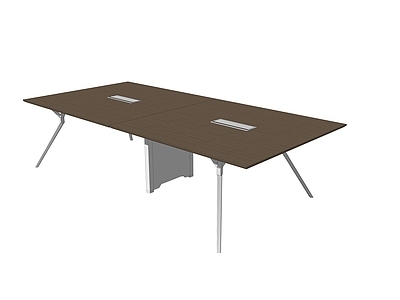 现代简约会议桌 会议室会议桌 钢制脚架会议桌 创新设计会议桌 会议室洽谈桌 现代科技感会议桌