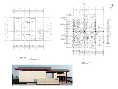 现代公厕 洗手间整套建筑 城市公厕建筑 公共洗手间建筑 公共卫生间建筑 公园公厕建筑 施工图