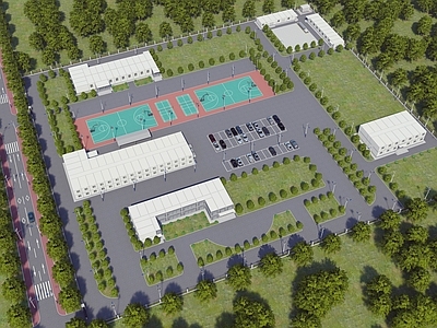 现代厂房 厂区景观 厂区建筑 工厂鸟瞰 工厂