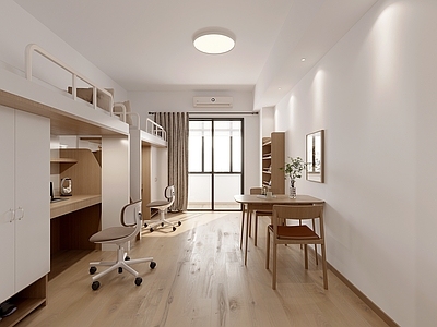 现代原木宿舍 现代原木风宿舍 现代宿舍