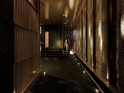 意式轻奢商业景观 示范区酒店式连廊 对景景墙雕塑 中庭水院景观 叠瀑景墙示范区 示范区景观