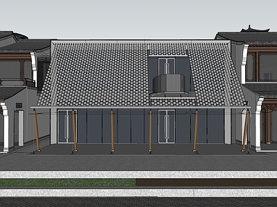 简约轻奢餐饮建筑 吉祥里商铺建筑 绿城书店商铺改造 城市更新外立面 外立面改造