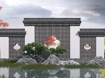 中式景墙