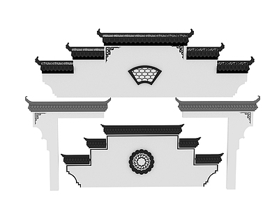 现代屋檐 古风建筑