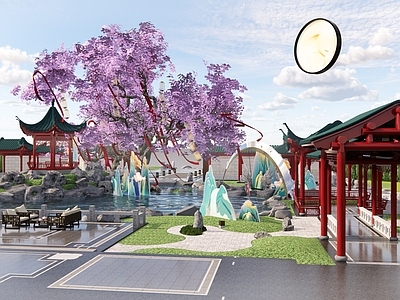 新中式其他小品 新中式景观打卡地 灯会打卡地 灯会园林打卡地