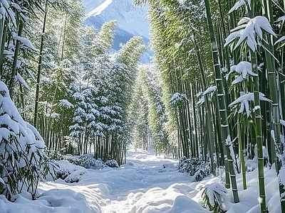 现代街道外景 雪天公园景观 雪景公园PSD