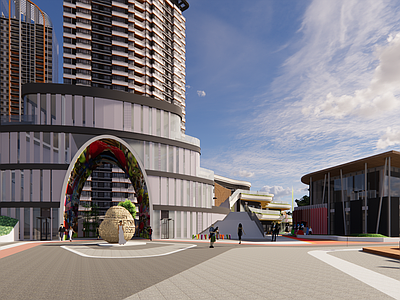 现代小区建筑 现代小区住宅