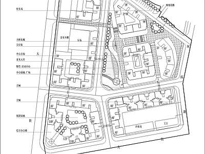 现代其他公共建筑 南川中心市场改造 总平面图 施工图