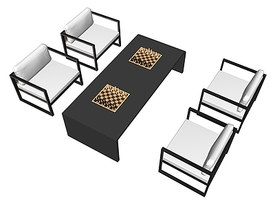 现代休闲桌椅 国际象棋休闲桌椅