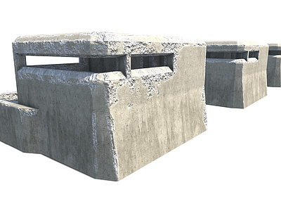 军事器材 建筑 混凝土建筑 混凝土碉堡 碉堡 军用碉堡